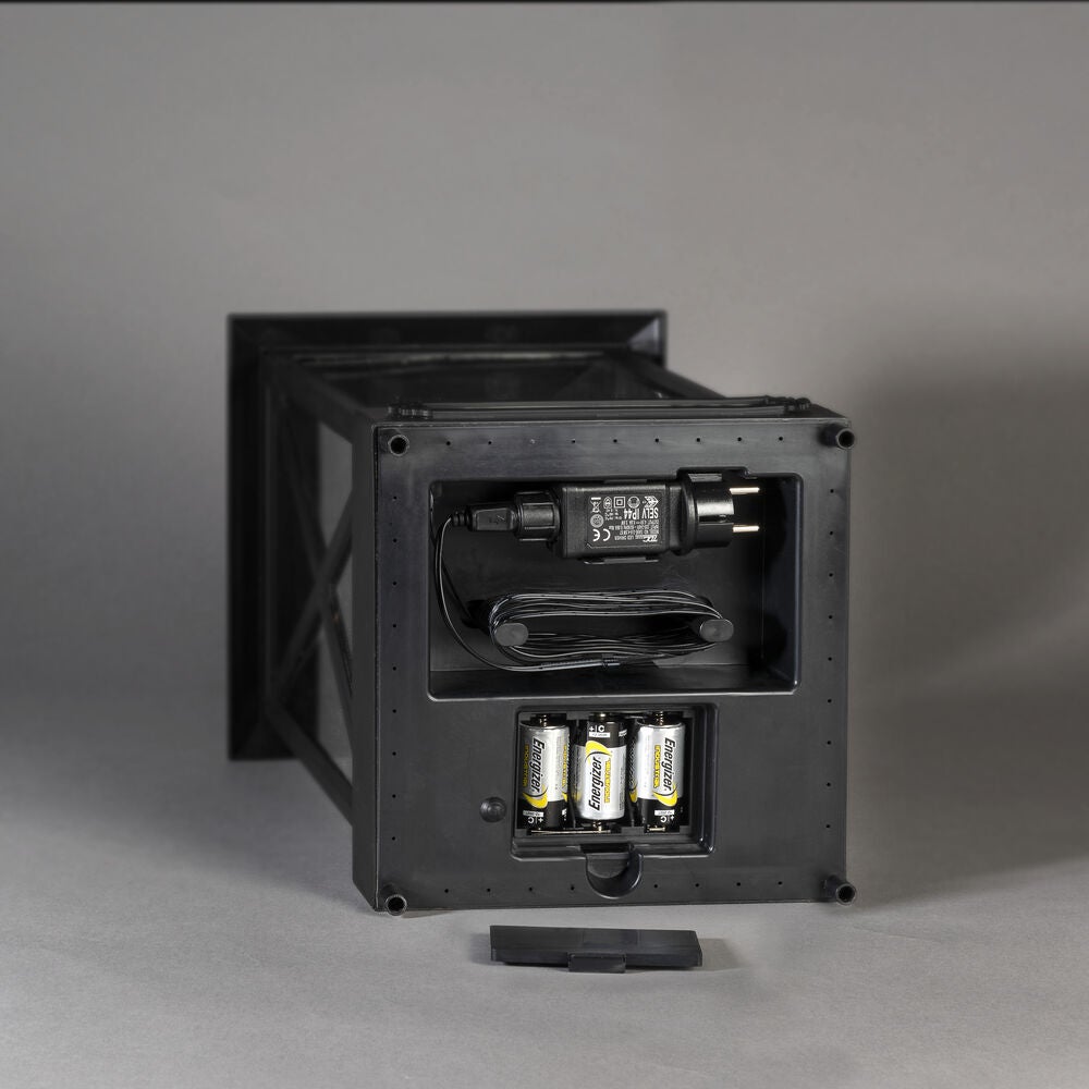 LED Laterne, gr., Kamin, 