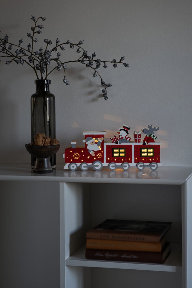 LED Holzsilhouette Zug, B/O