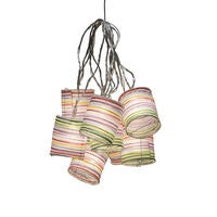 Dekolichterkette, bunte Papi