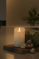 Vaxljus 7,5x12,7 cm LED vitt