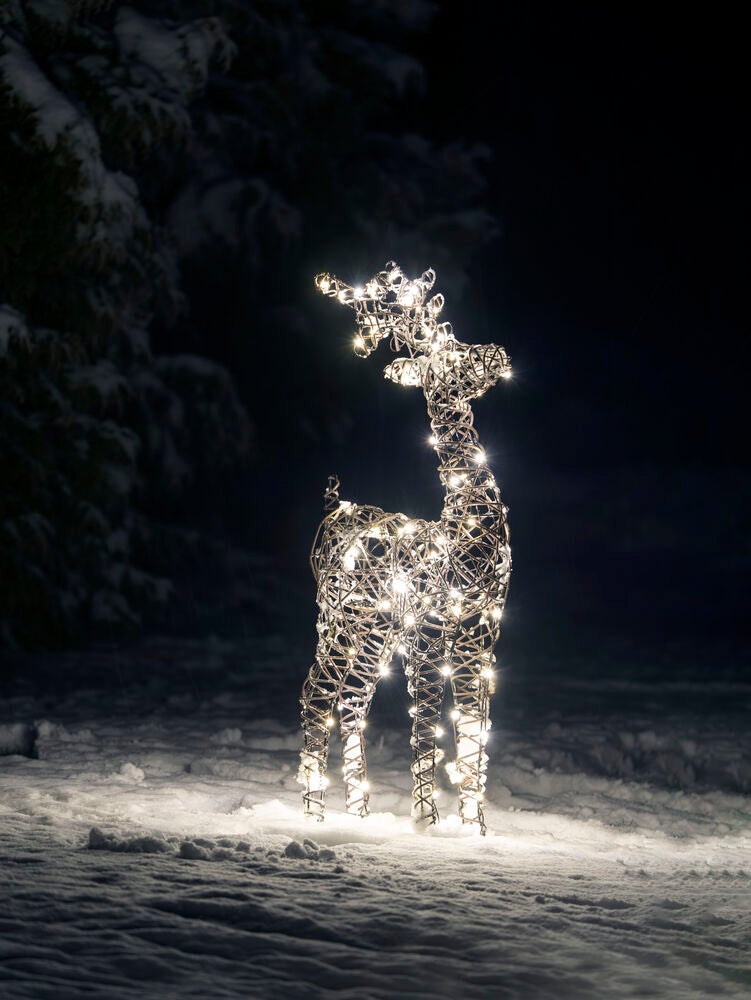 Imitation rattan raindeer LED