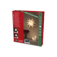 3-D Pappstjärna vit 45 cm LED