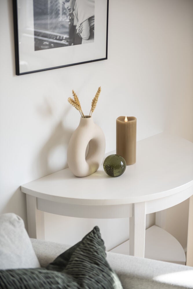 Vaxljus 7,5x17cm LED grå