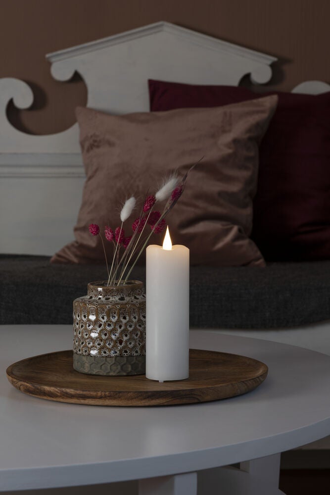 Vaxljus 5x15,2 cm LED vit