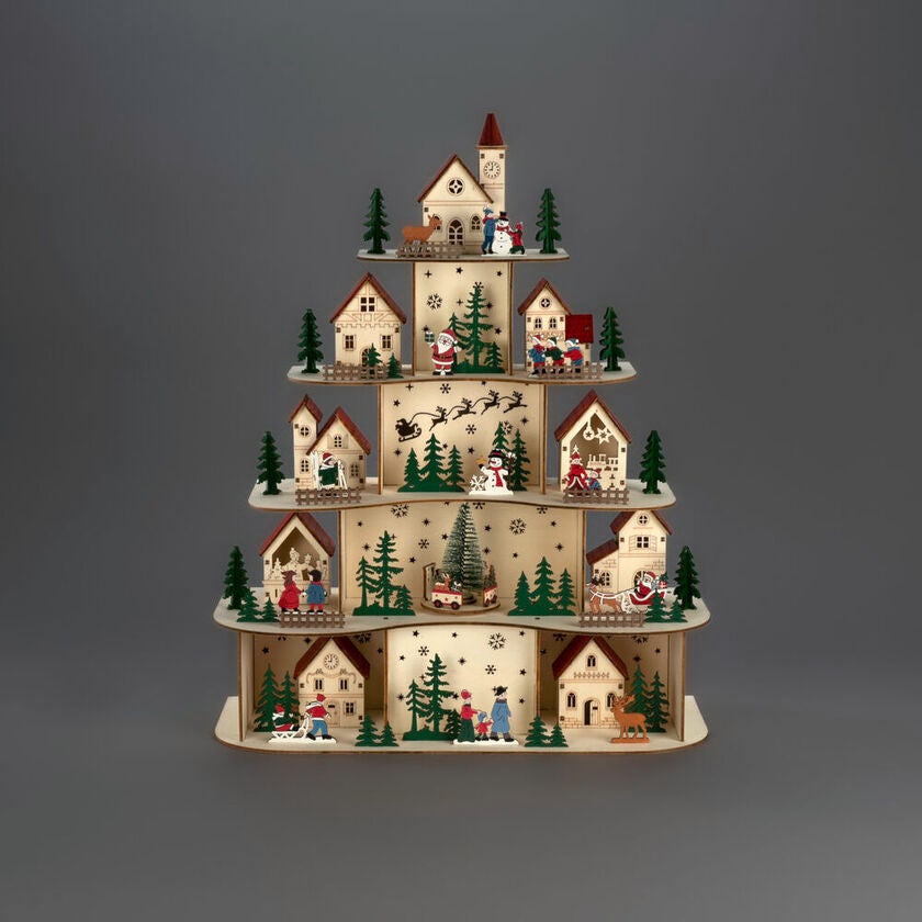 Xmas Dorf LED, B/O & Usb