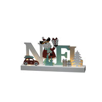 LED Holzsilhouette Noel, B/O