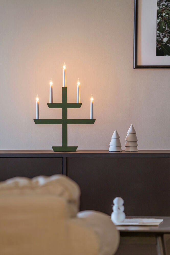 Träljusstake 5L,  brunbets