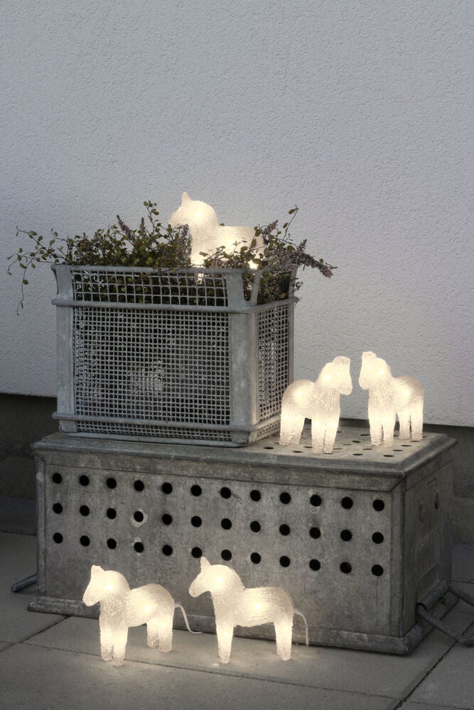 Hästar akryl 5st 40 LED