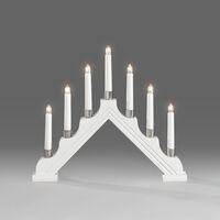 Candlestick wood white 7 bulbs
