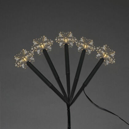 LED Spiessleuchte mit 5 Schnee