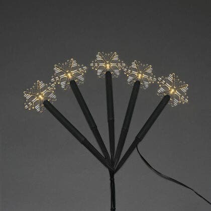 LED Spiessleuchte mit 5 Schnee
