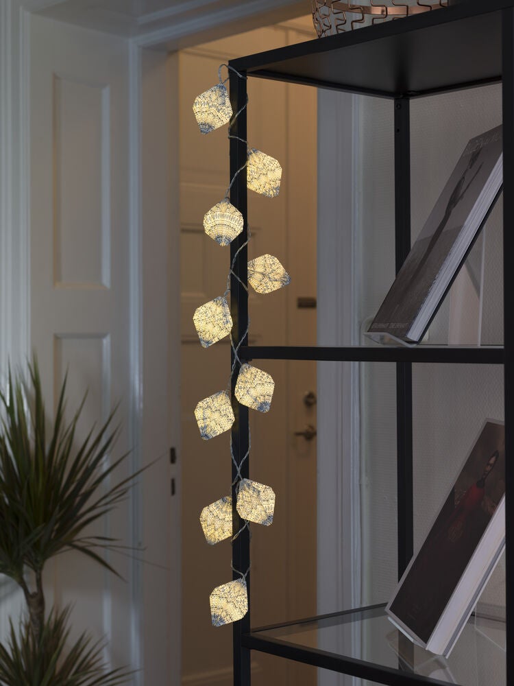 LED Dekolichterkette, blau/wei