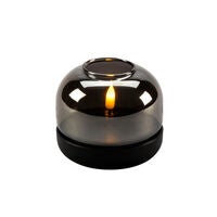 Glass lantern LED Black