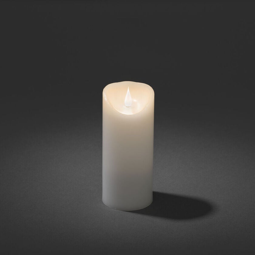 Vaxljus 7,6x17,8cm LED vit