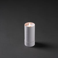 LED Kerze in Zylinder, weiss,