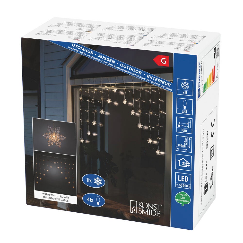 11 Snowflake Curtain 41 LED