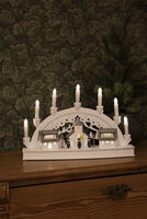 B/O Siluett Hus trä 10 LED