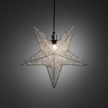Hanging Metal Star, Silver