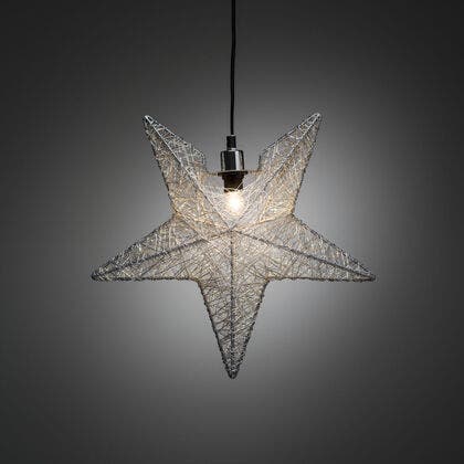 Hanging Metal Star, Silver