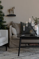 Candlestick wood 5bulbs, red