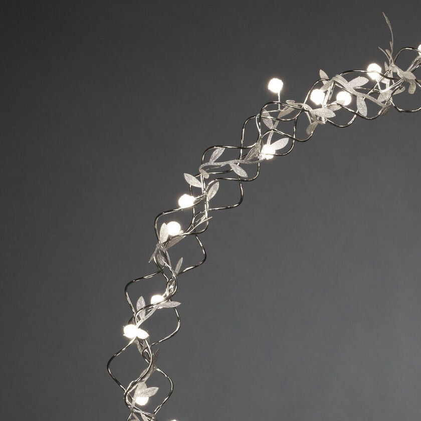 Krans silver, 45 cm 40 LED
