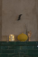 LED Echtwachsk. cr.weiss,