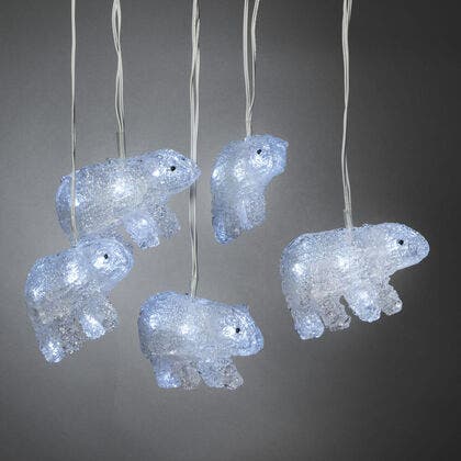 Acrylic Polar Bear 5 Pc Set
