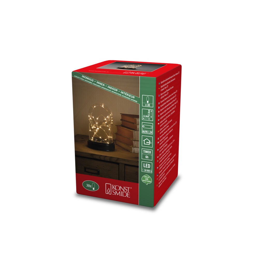 Glaskupa 30 amber LED