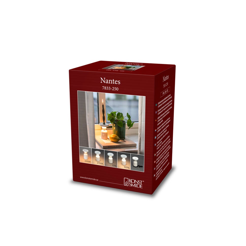 Nantes bordslampa USB Vit