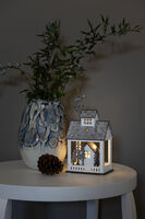 LED Holzsilhouette Haus, B/O