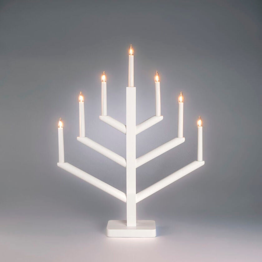 Holzleuchter Holz 7 Lampen Wei
