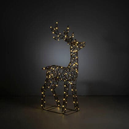 Imitation rattan reindeer LED