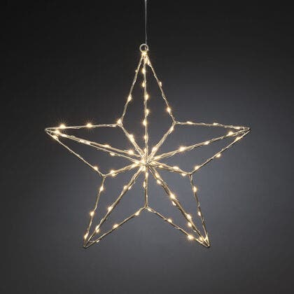 Metal Star Amber LED 36cm