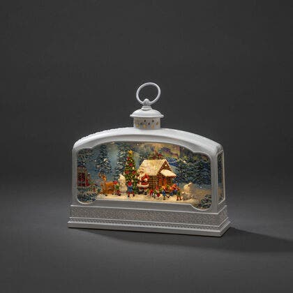 Lantern w Santa&Animal LED B/O