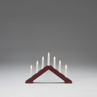 7 Bulb Candlestick Red