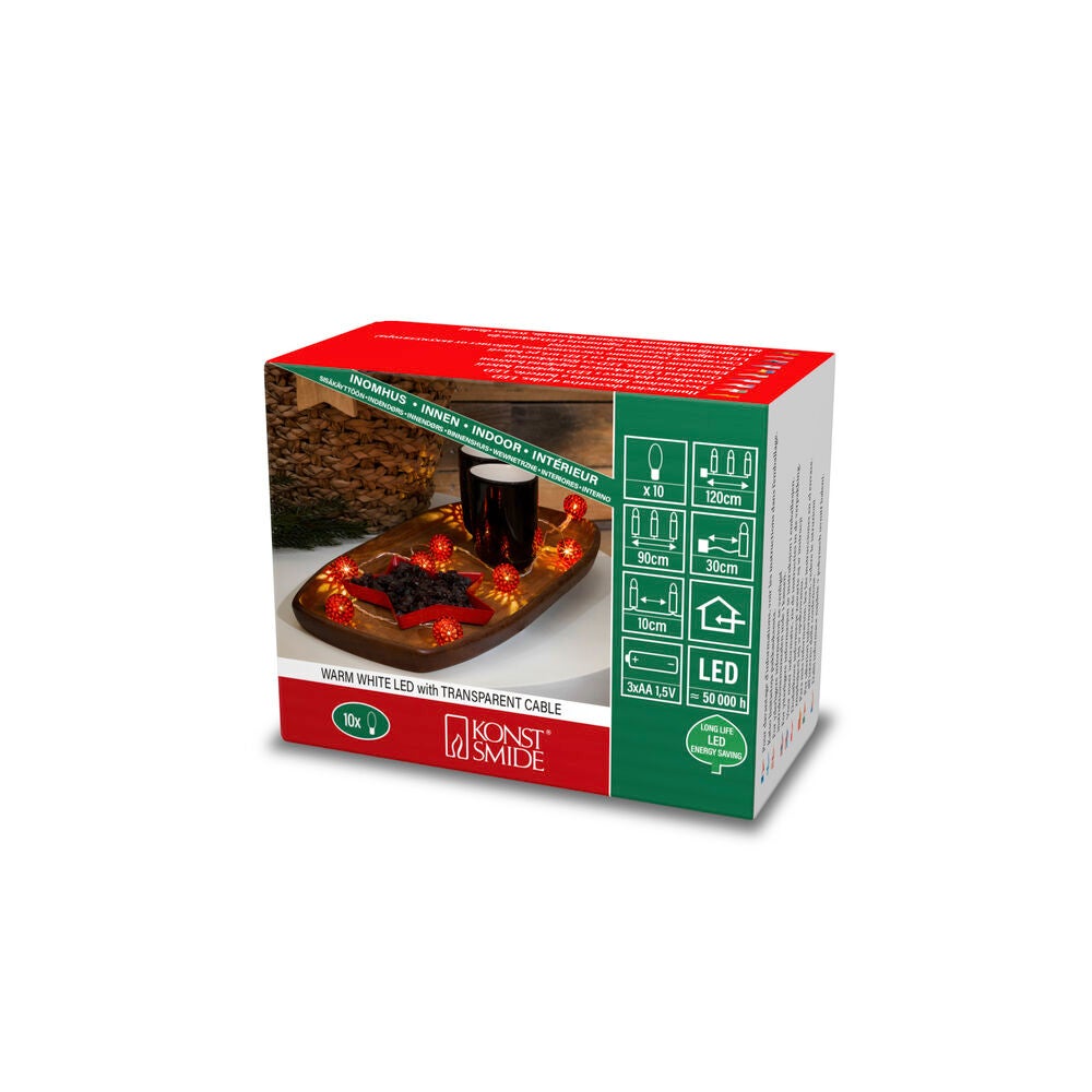 LED Dekolichterkette, rot