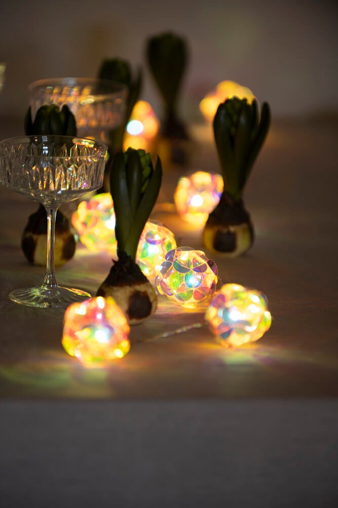 Dekolichterkette, 10 warmweiße