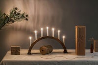 LED Holzl. mattgrau / gruener