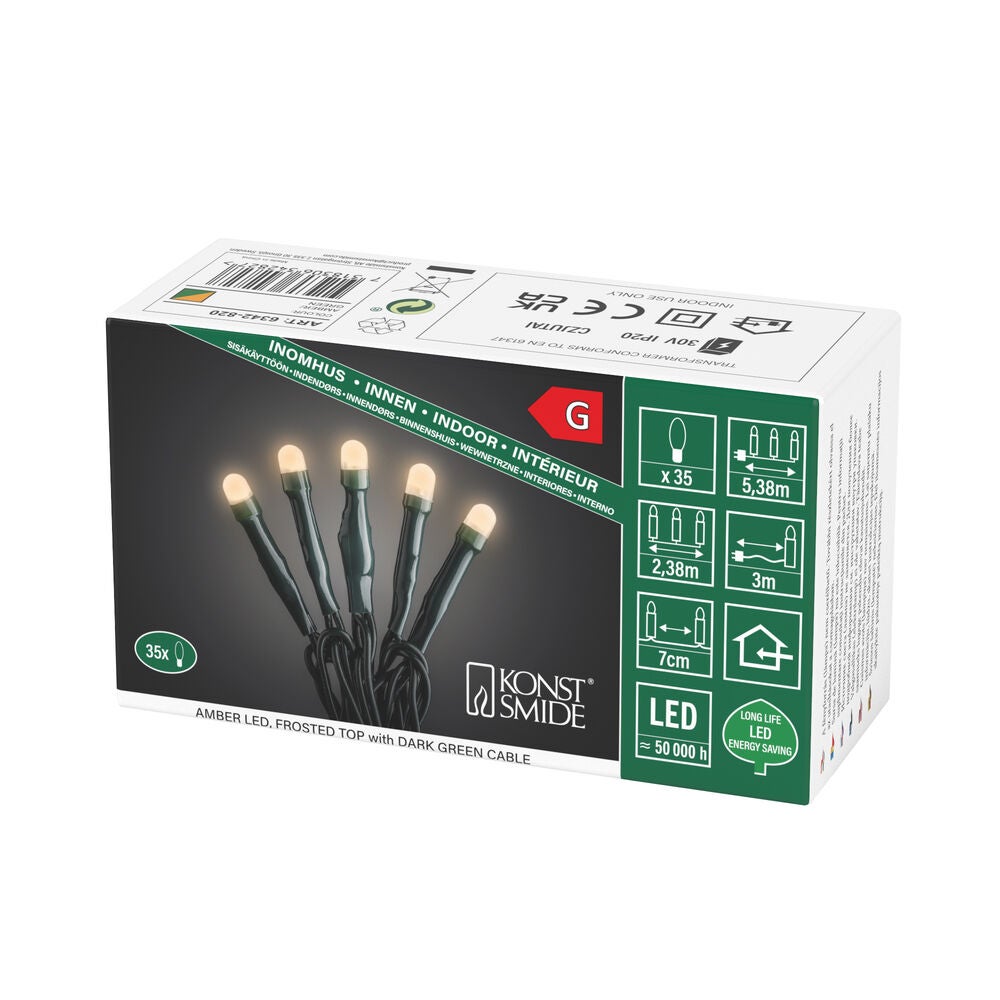 LED Lichterkette, 35 bernstein