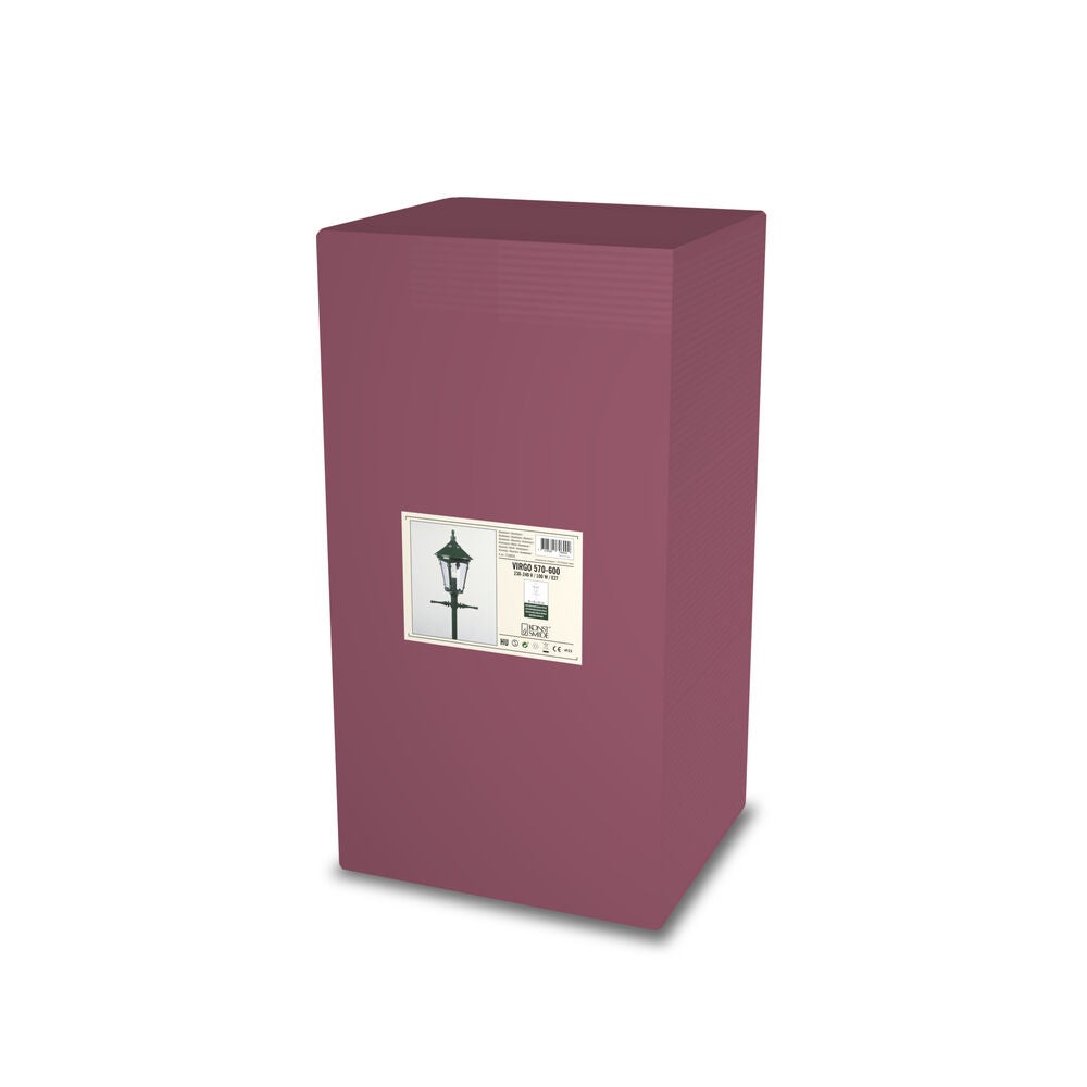 Virgo lykta E27 grön ex stolpe