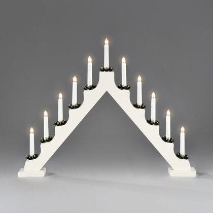 11 Bulb Candlestick White