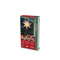 7 Point White/Red Paper Star