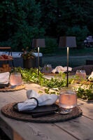 Capri table lamp USB teracotta