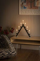 Candlestick wood 7bulbs, green