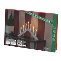 7 Bulb Candlestick Beige
