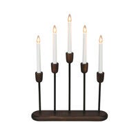 Candlestick Wood/Metal 5 LED