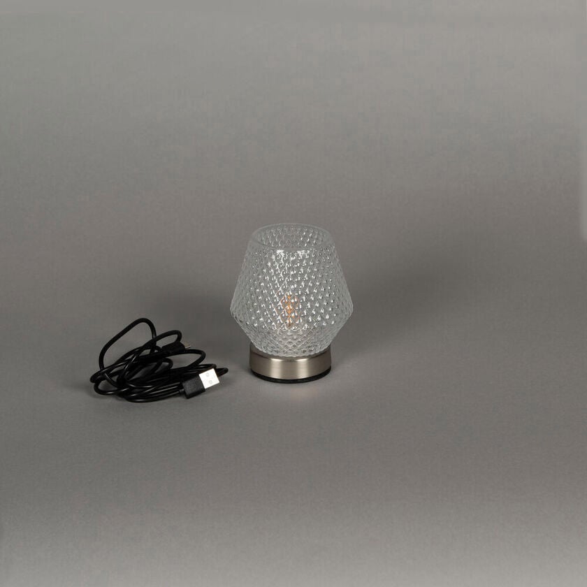 Rechargeable Glass Candle. LED