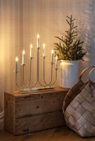 LED Metallleuchter, messing