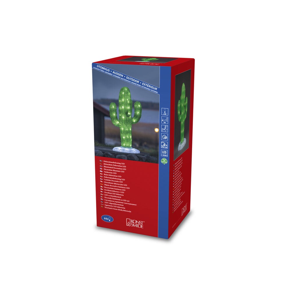 Acrylic cactus, 45cm, 64 LED