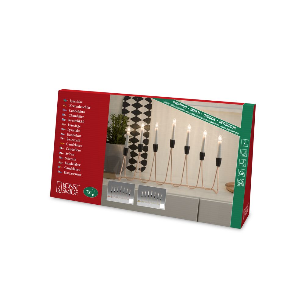 Elljusstake 7 lj koppar